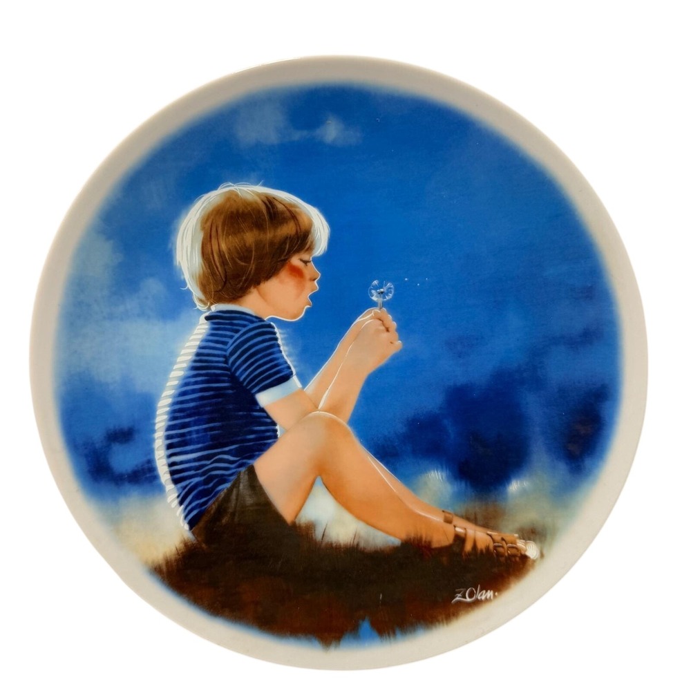 Viletta Donald Zolan Erik and‎ Dandelion Collector Plate 1978 First Issue 8.5"